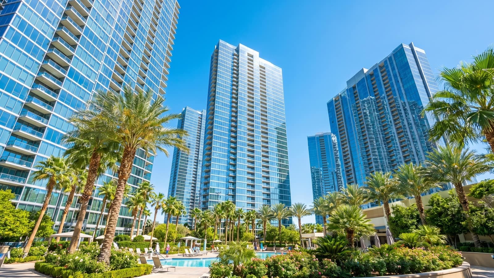 The Ogden 21-story urban high-rise condominium tower in Downtown Las Vegas near Fremont Street