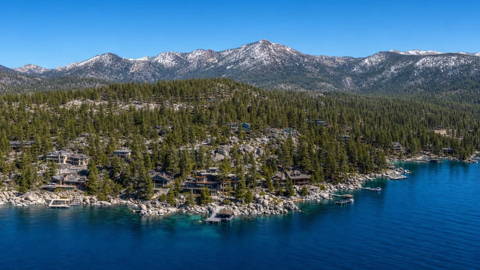 Tahoe Sierra Pines three-level row condominiums two blocks from Lake Tahoe in the heart of Incline Village, Nevada